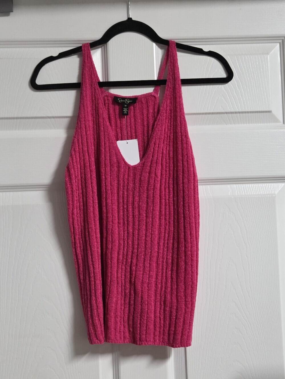 NWT Jessica Simpson Ribbed Tank Top - Fuchsia Pink Size M